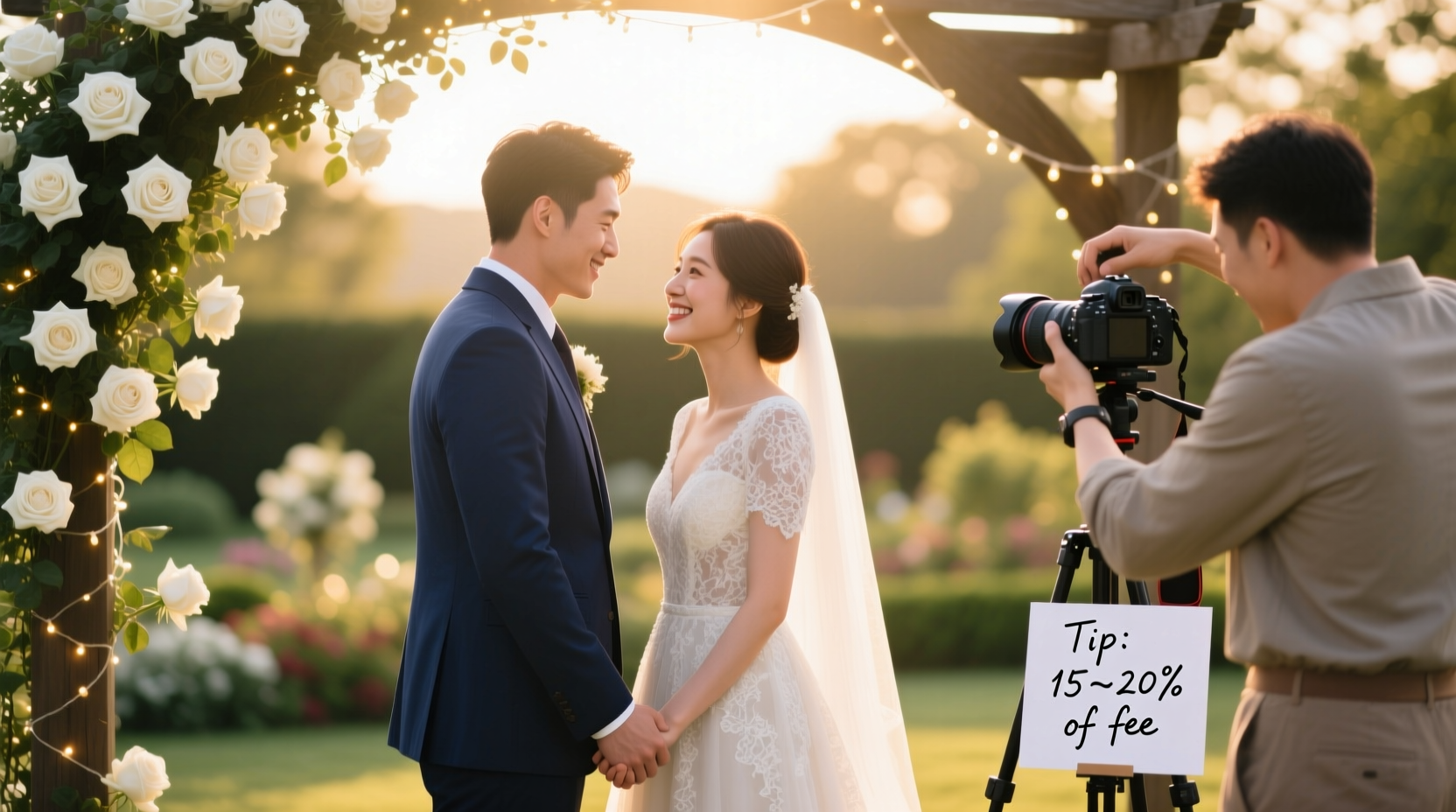 how much tip for wedding photographer