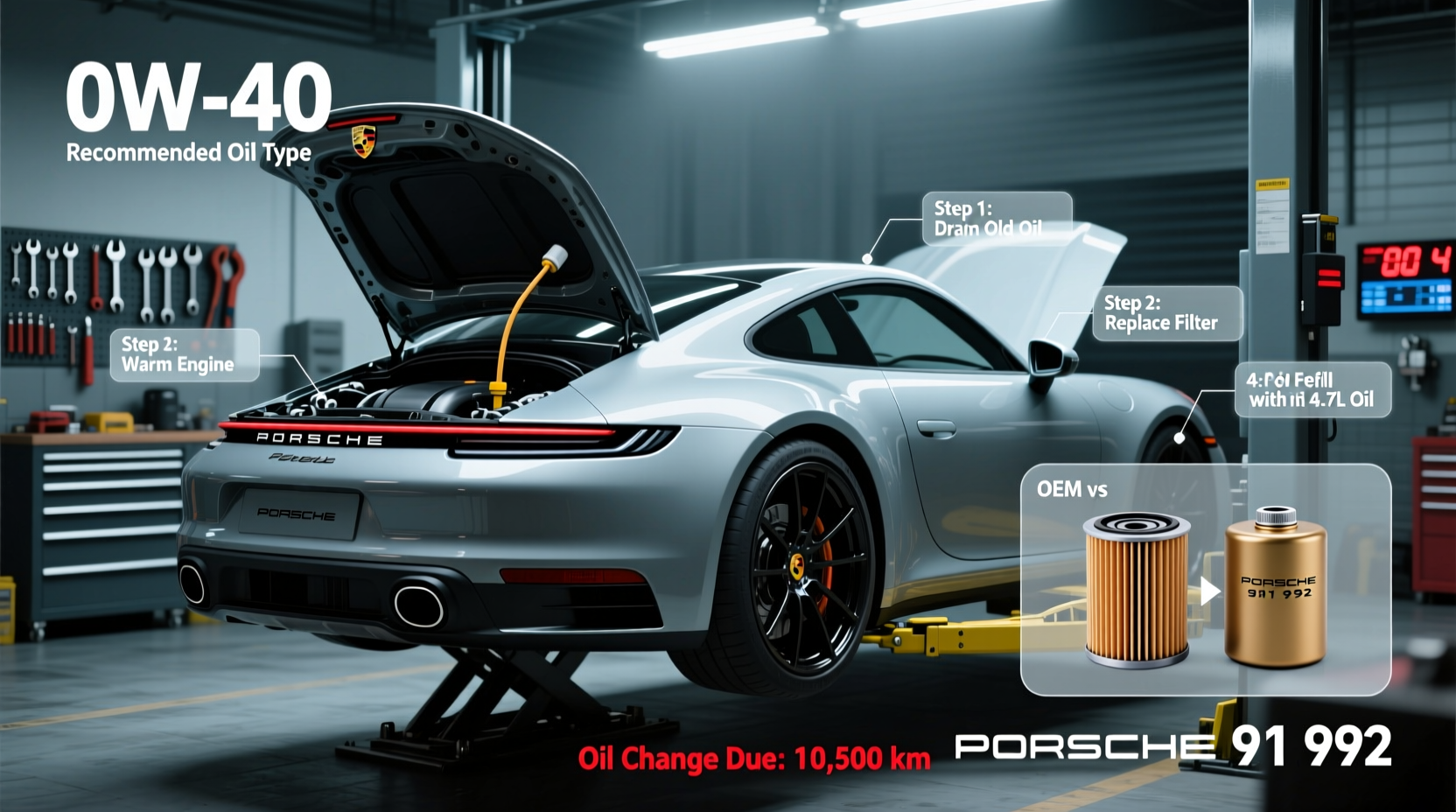 911 oil change guide