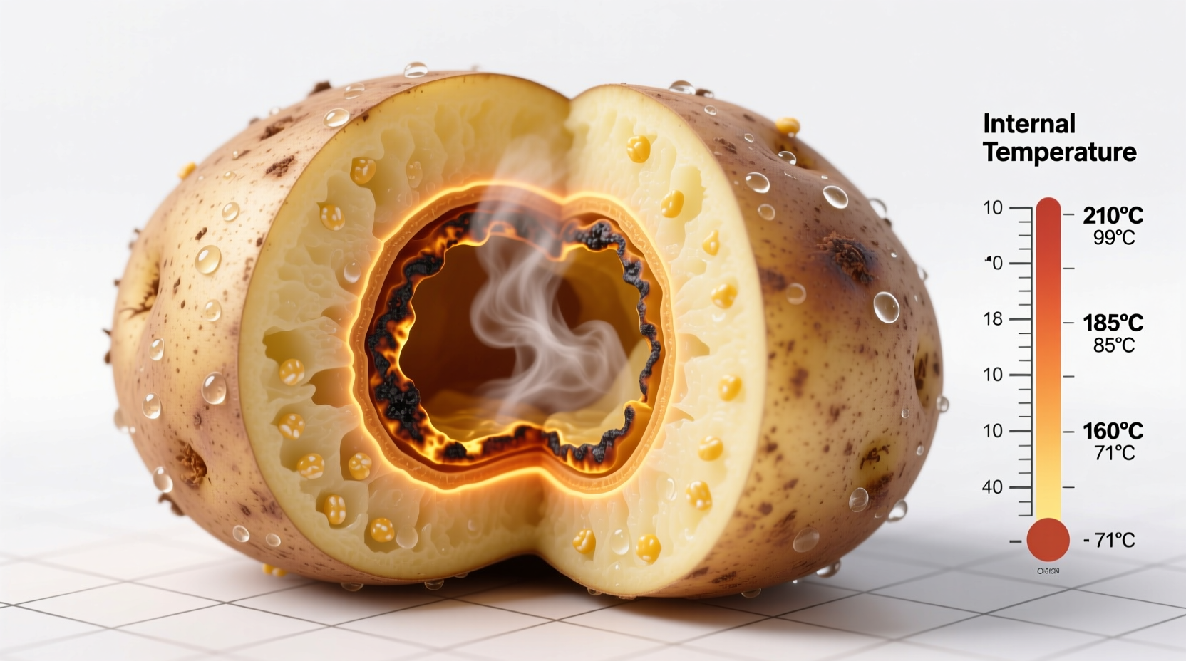 internal temperature of baked potato