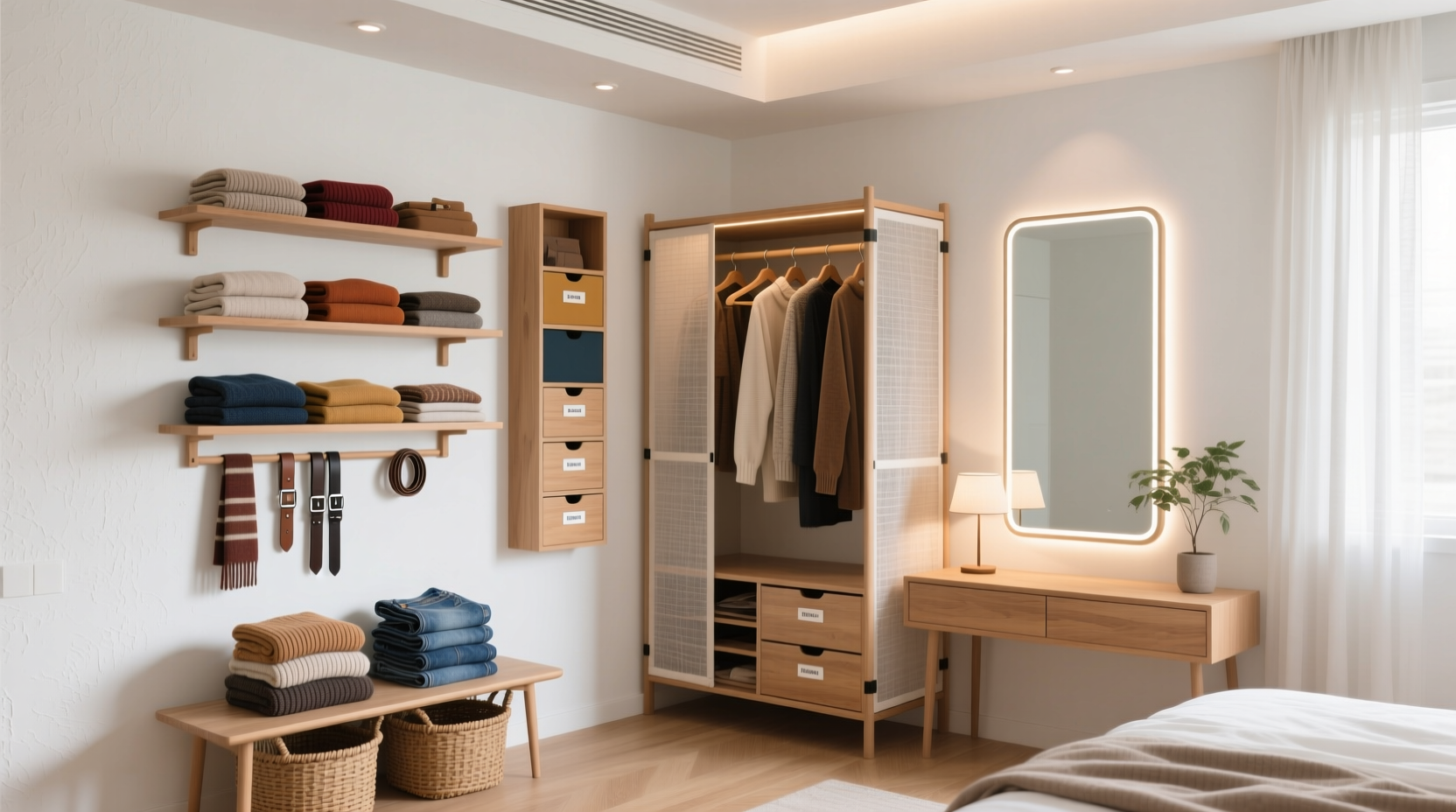 creative and practical ways to organize clothes without a closet for a tidy space