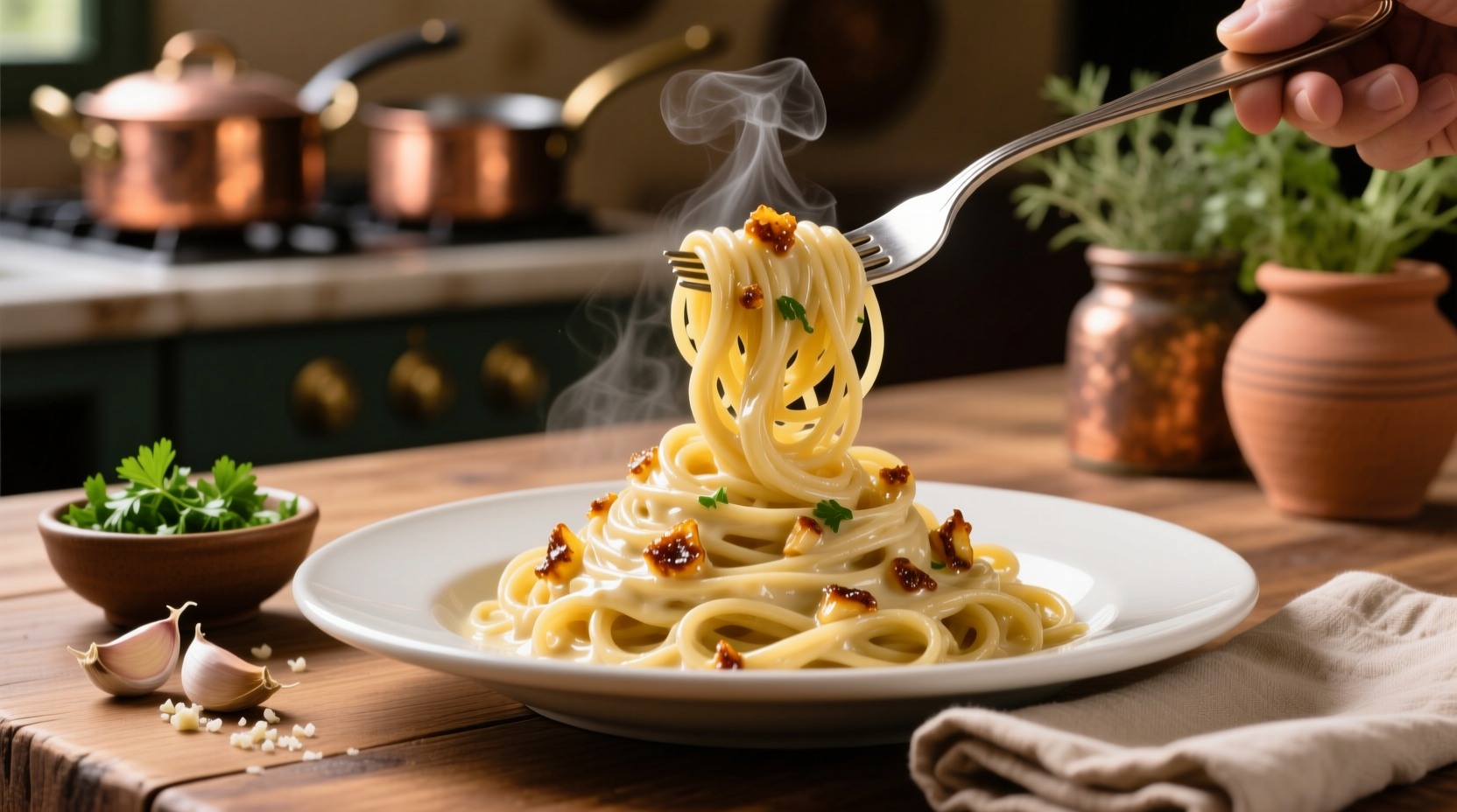 garlic sauce spaghetti