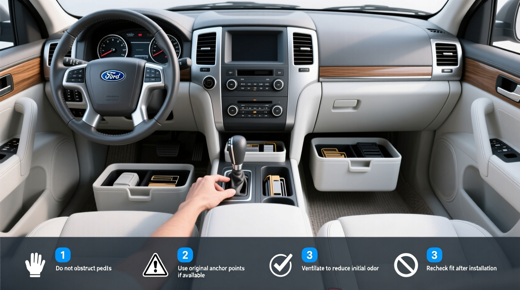 2008 ford f150 interior storage