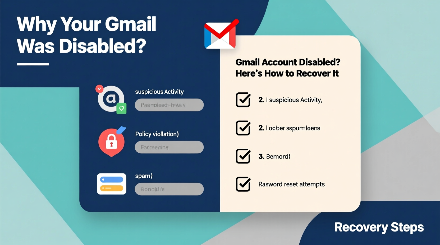 why was my gmail account disabled reasons recovery steps
