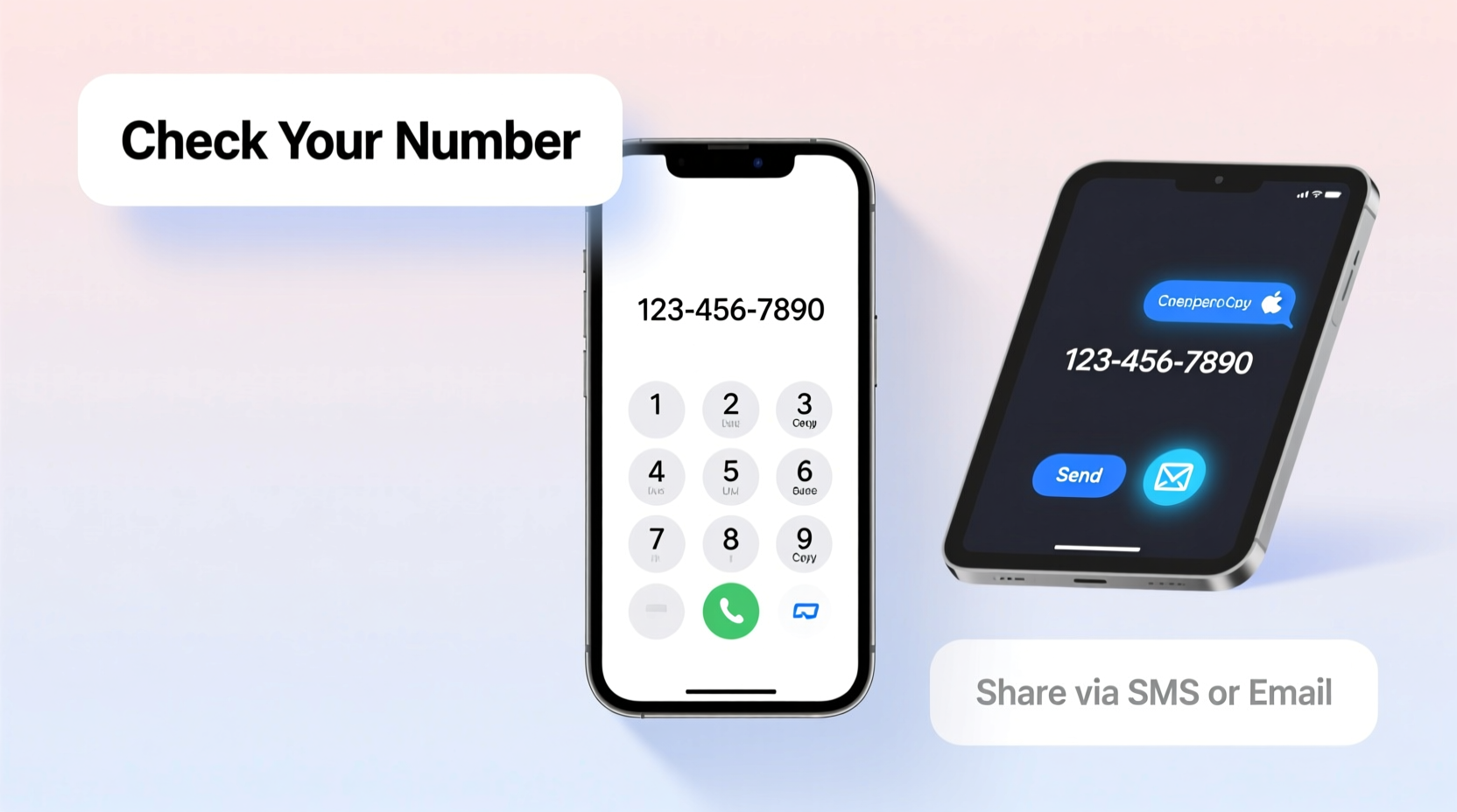 simple ways to quickly check and share your phone number on any device