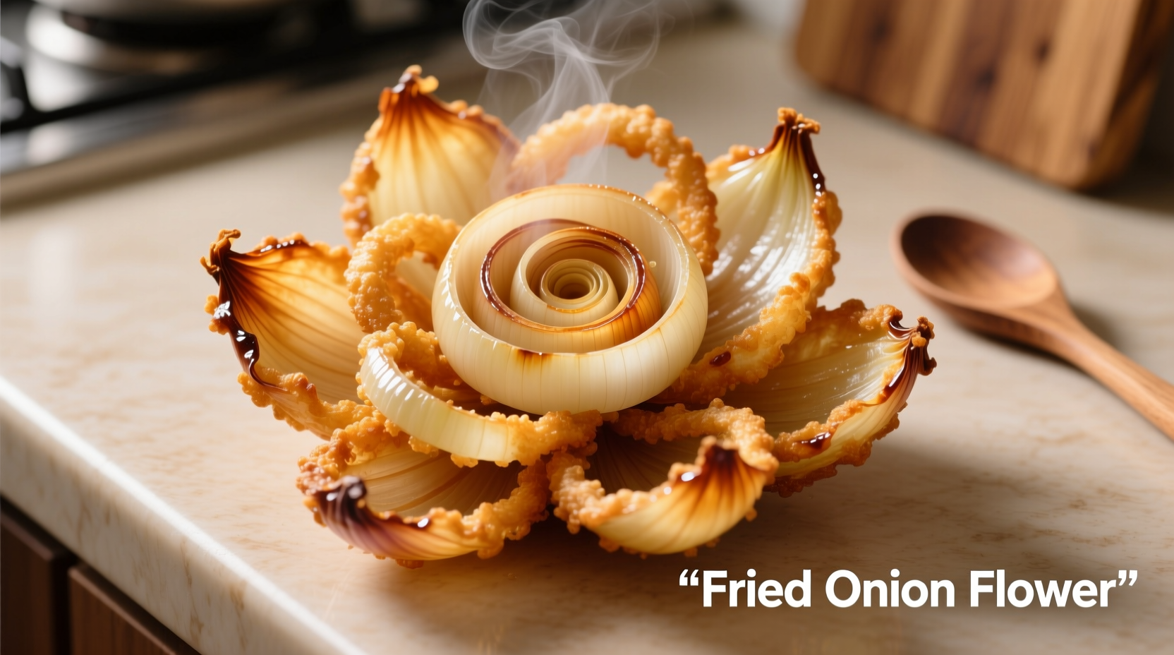 fried onion flower