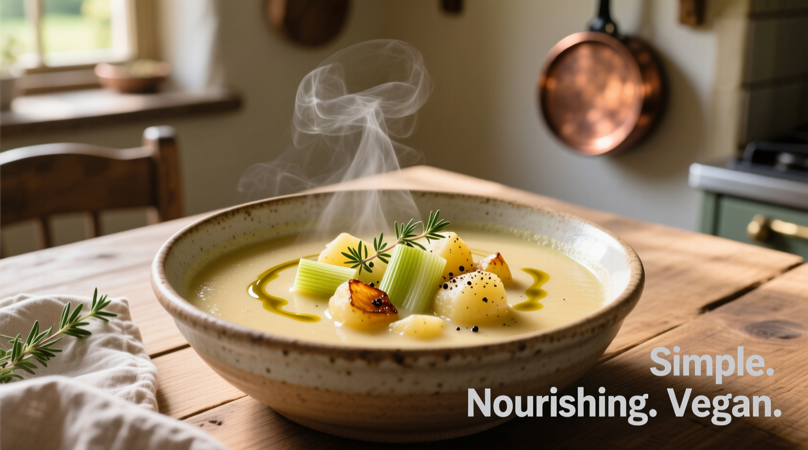 leek potato vegan soup