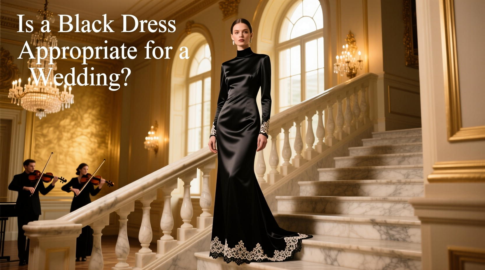 is a black dress appropriate for a wedding