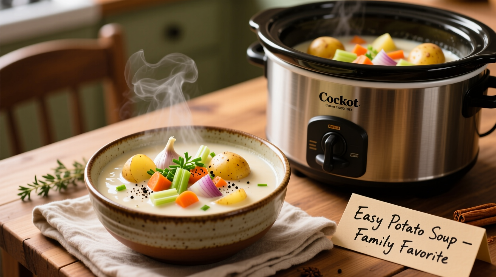 Easy Potato Soup Recipe Crock Pot: 10-Min Prep, 6-Hour Cook