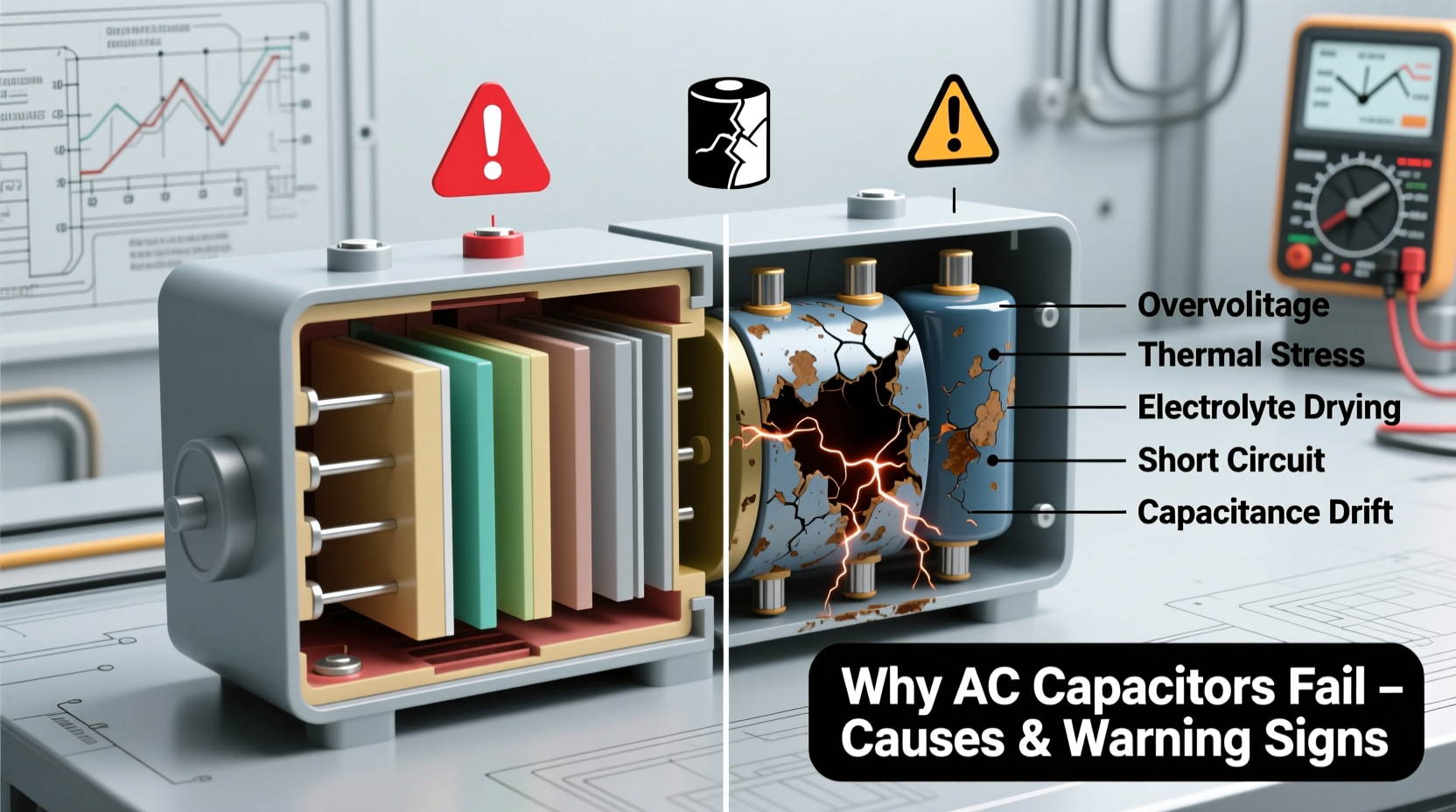 why ac capacitors fail causes warning signs explained