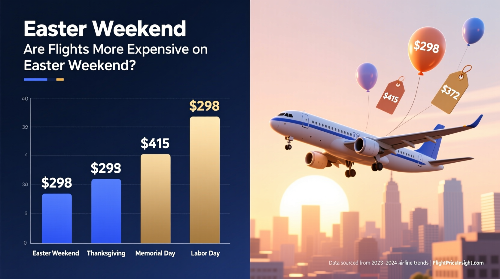 are flights more expensive on easter weekend