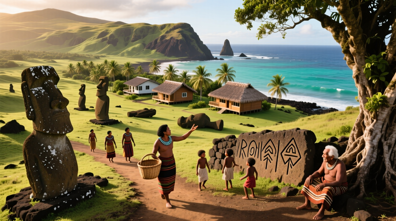 do people still ive on easter island