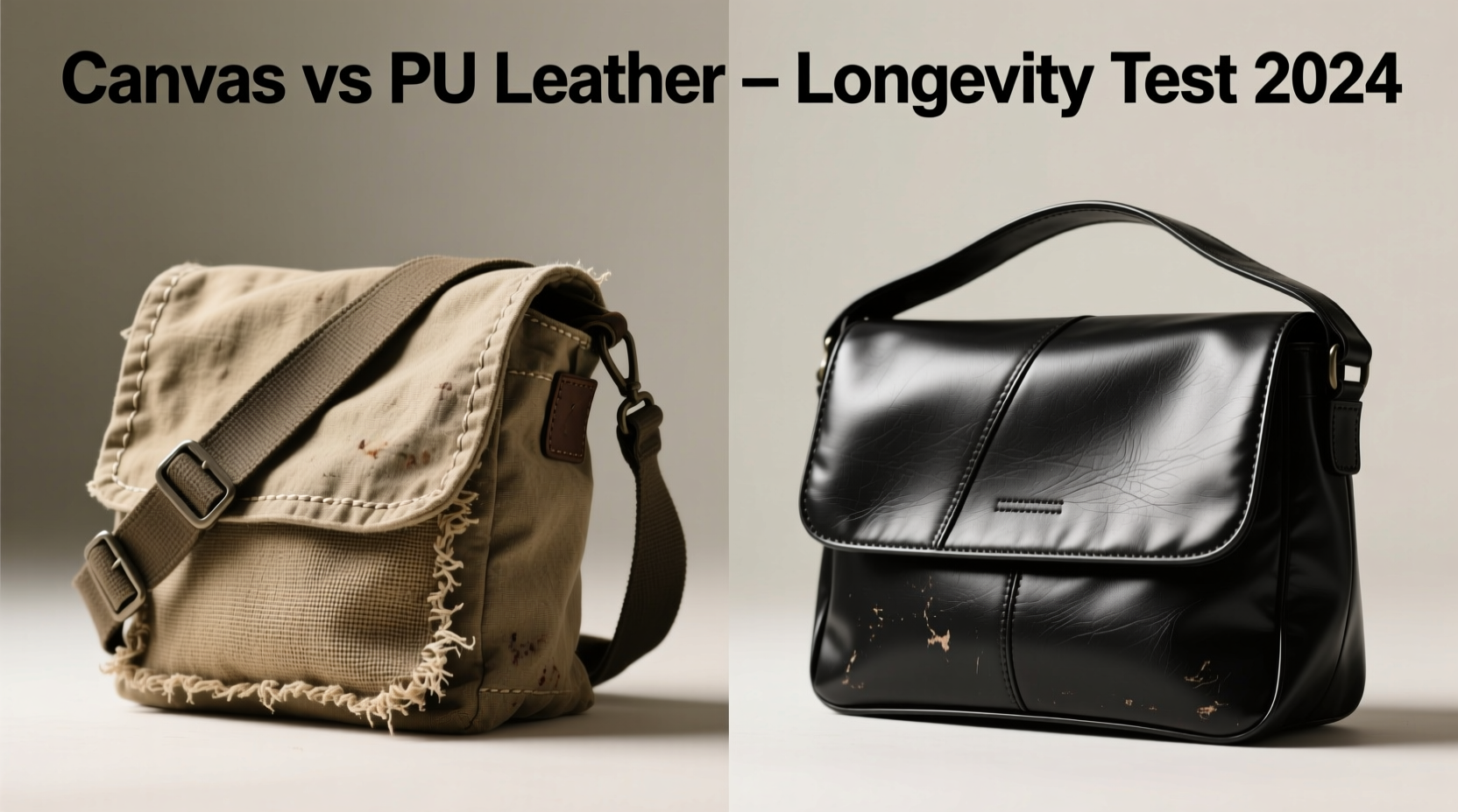canvas or pu leather crossbody bags which material holds up better over time