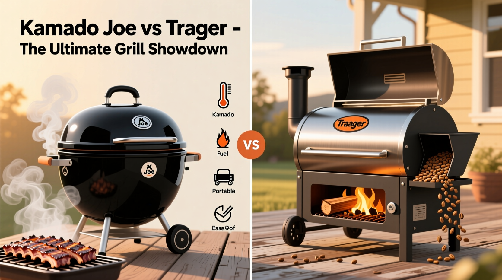 kamado joe vs traeger whats the hype and which grill is actually better