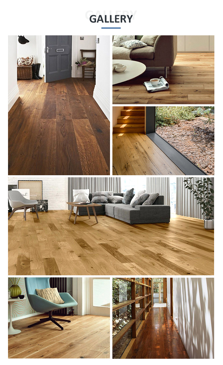 18mm Oak Solid Wood Wire Brushed Invisible Hand Scraped Flooring