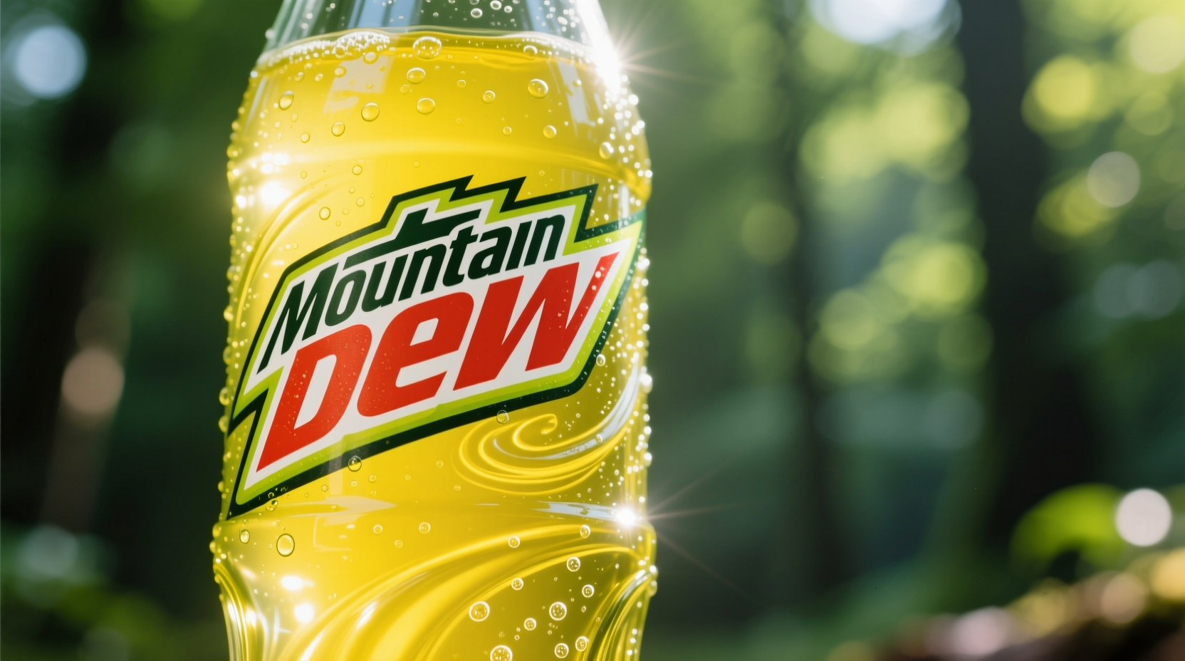 Close-up of Mountain Dew in glass showing vibrant yellow color