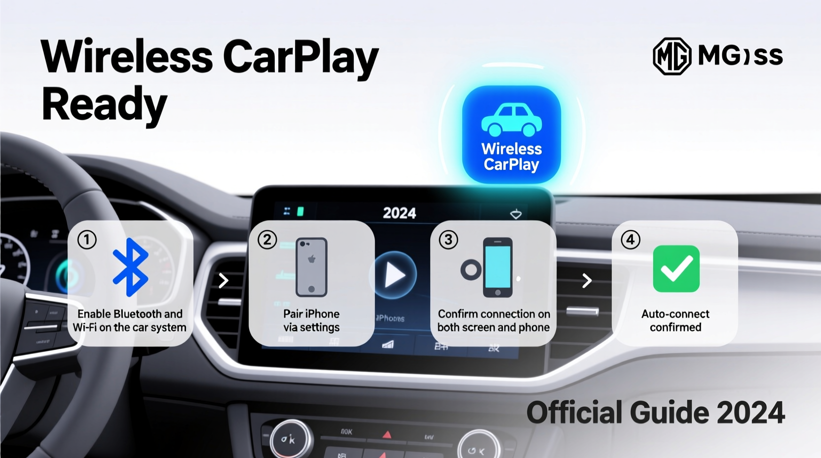 mg3 wireless carplay install