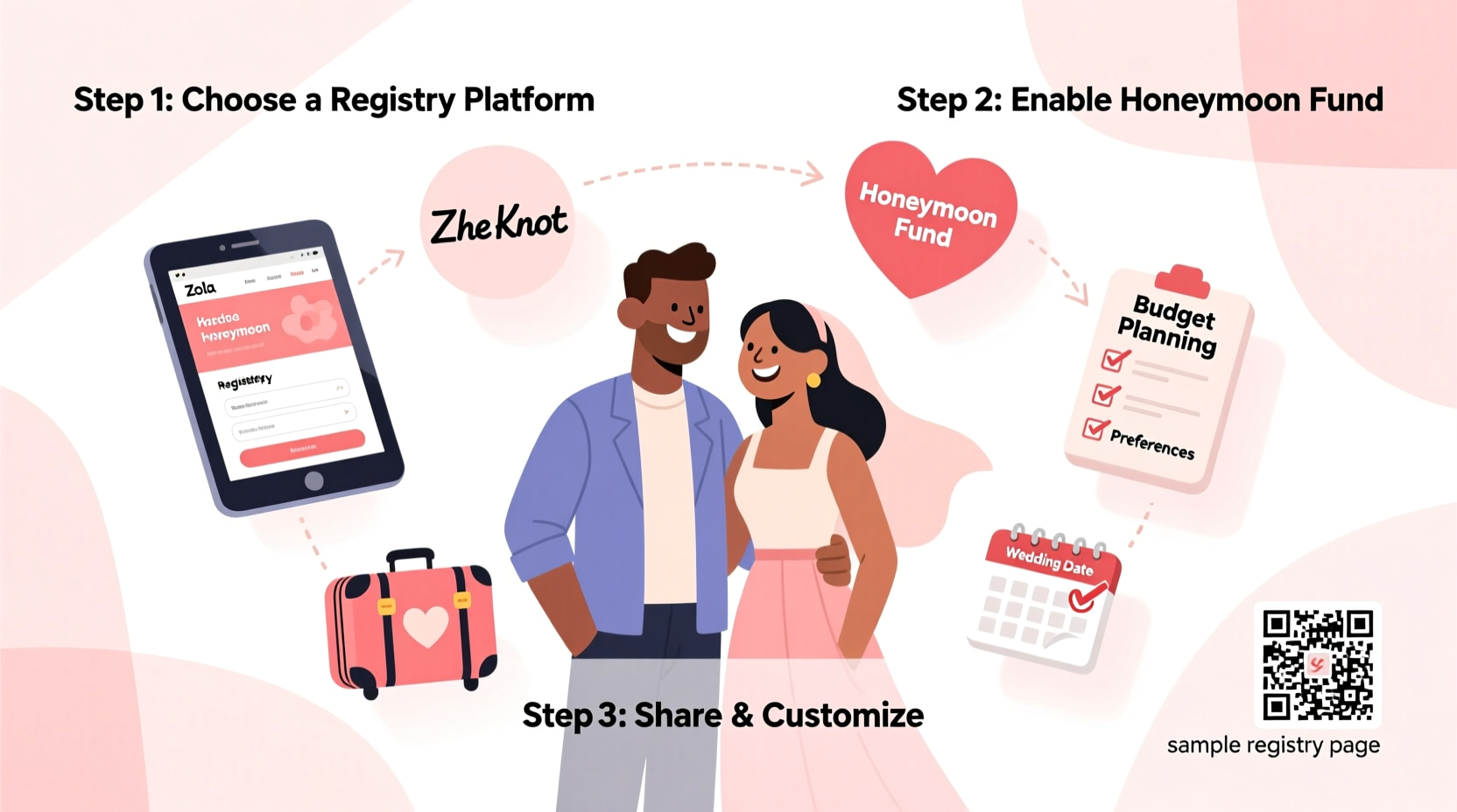 how to find a wedding registry with honeymoon fund options