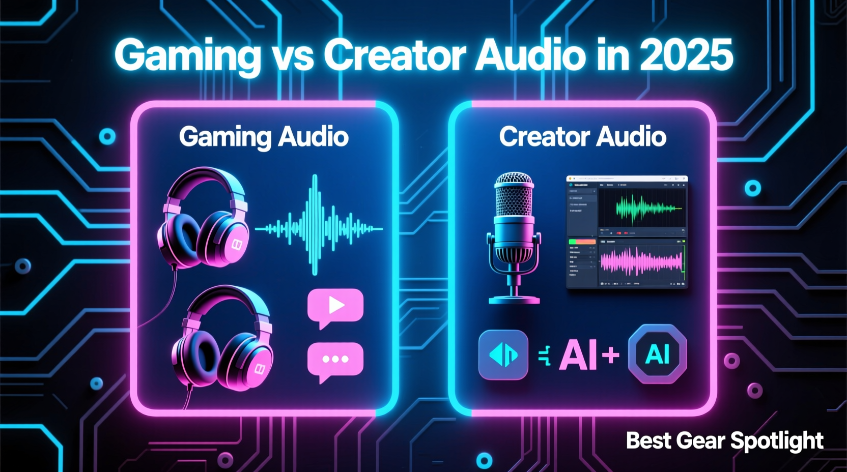 gaming vs creator audio 2025