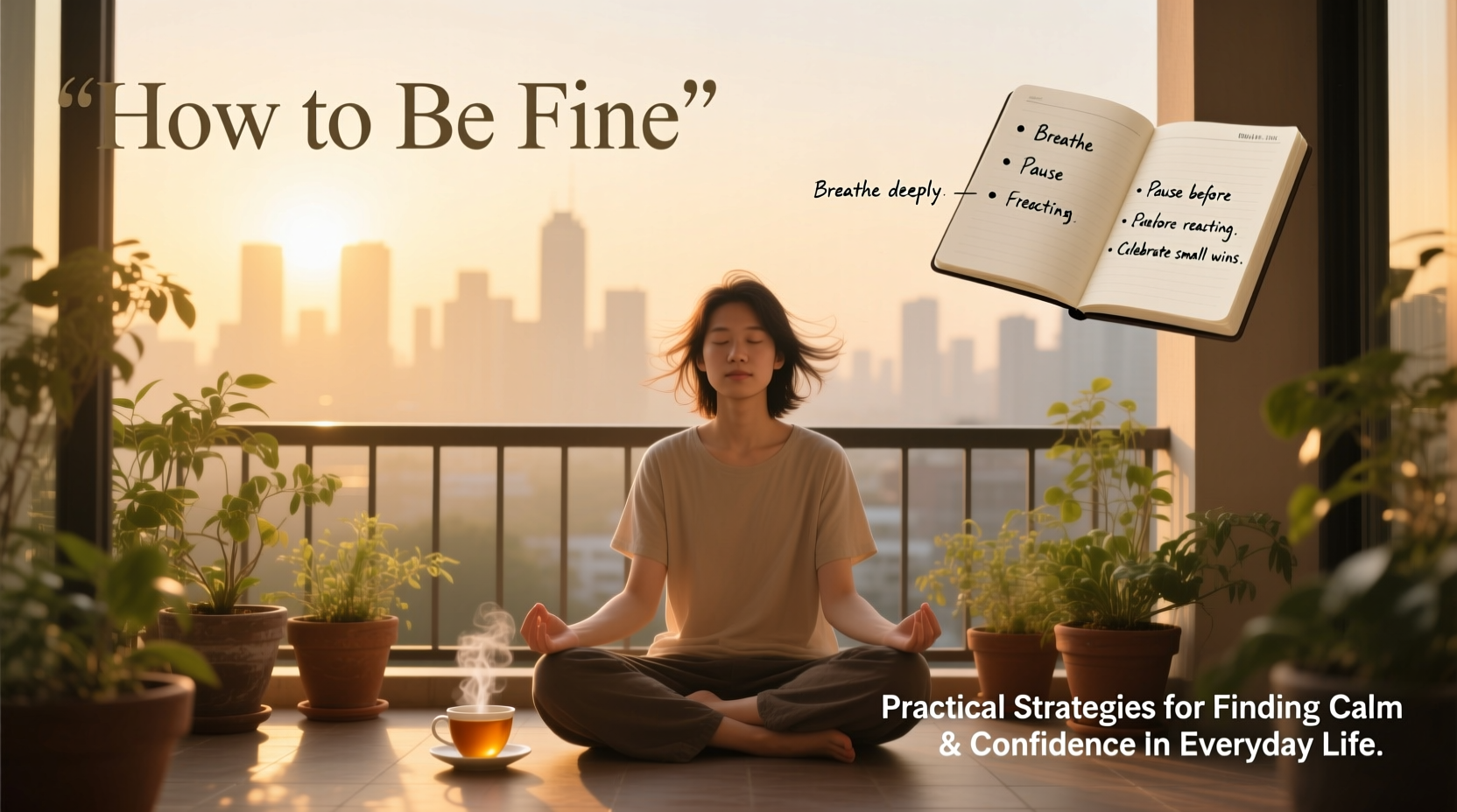how to be fine practical strategies for finding calm and confidence in everyday life