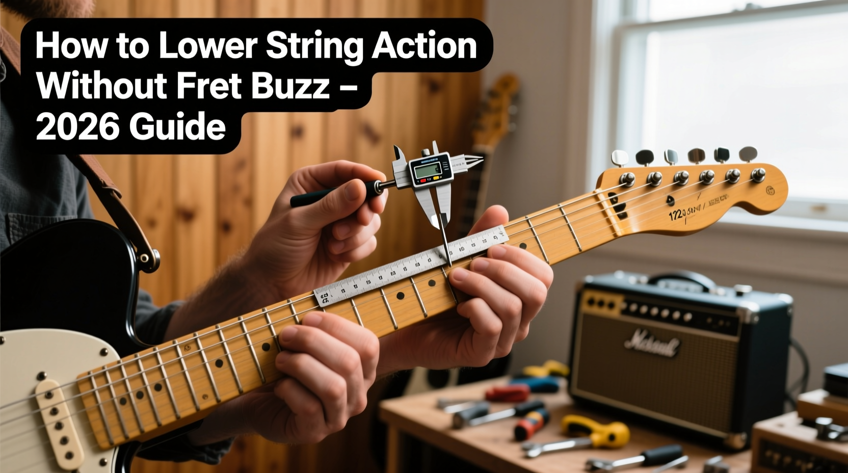 How to Lower String Action on a Vintage-Style Tele Guitar Without Fret Buzz: Step-by-Step Intonation & Truss Rod Guide for Home Studio Players 2026