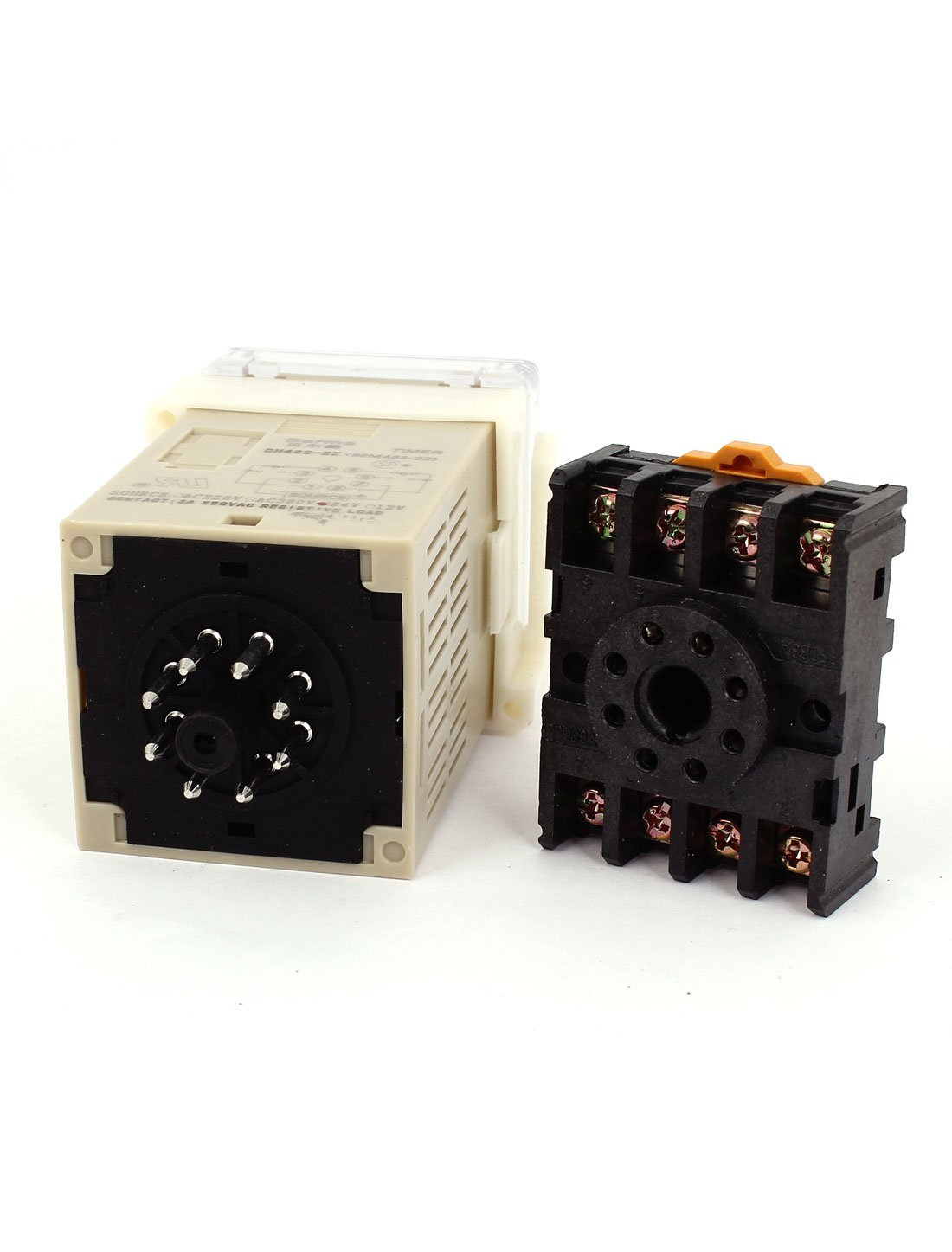 dh48s可编程双延时继电器插座基座数字显示时间继电器