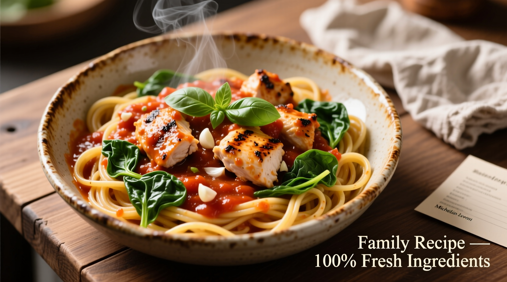 Perfect Chicken Spinach Pasta with Tomato Sauce Recipe
