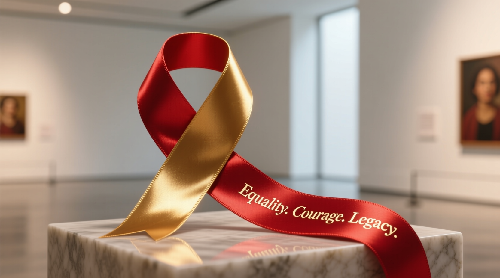 womens day ribbon