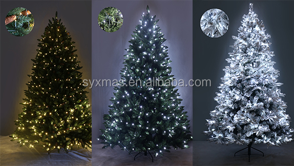 bullet tips with white snow decoration Christmas tree