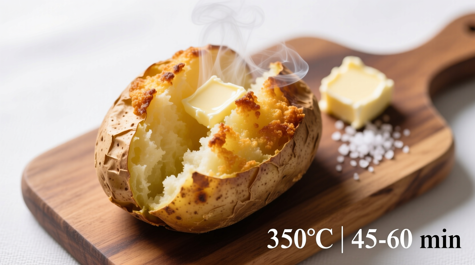 how long baked potato 350