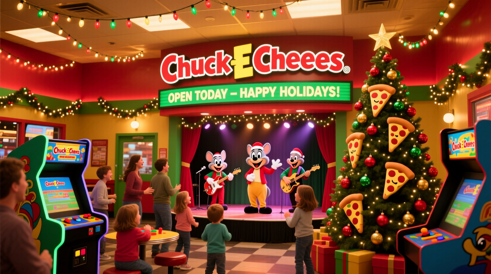 is chuck e cheese open on christmas day