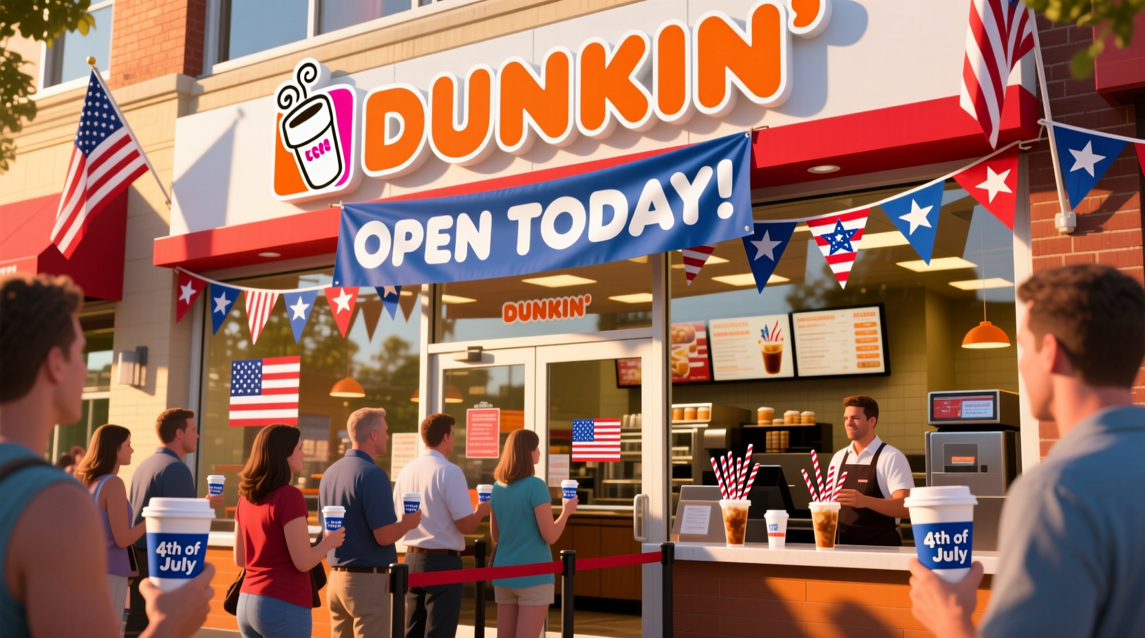 is dunkin open on the 4th of july