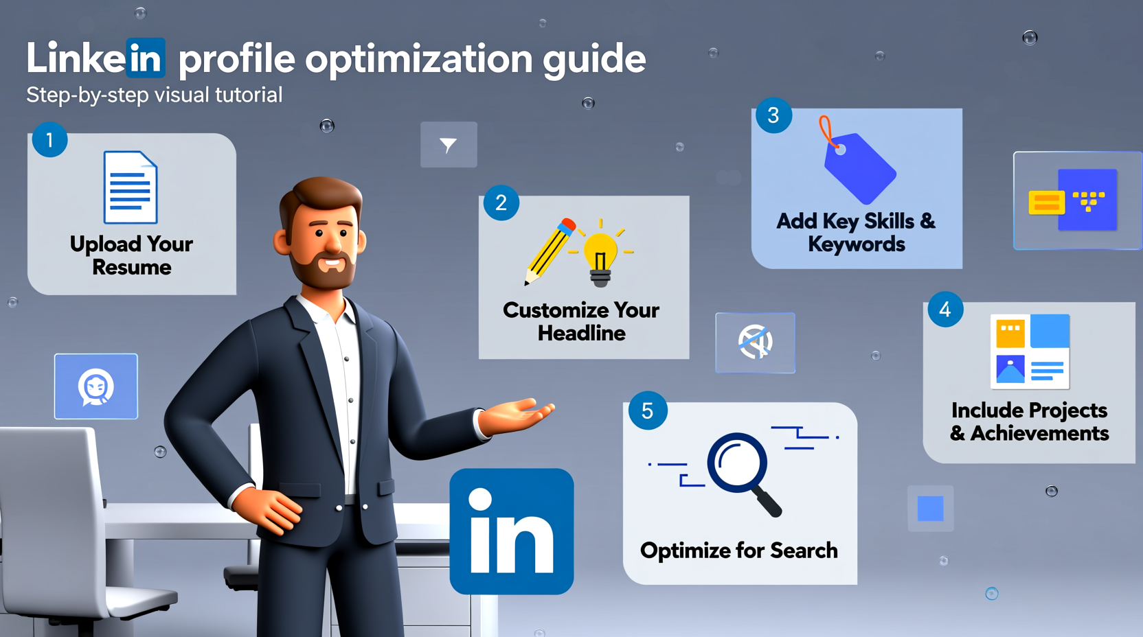 a step by step guide to uploading and optimizing your resume on linkedin