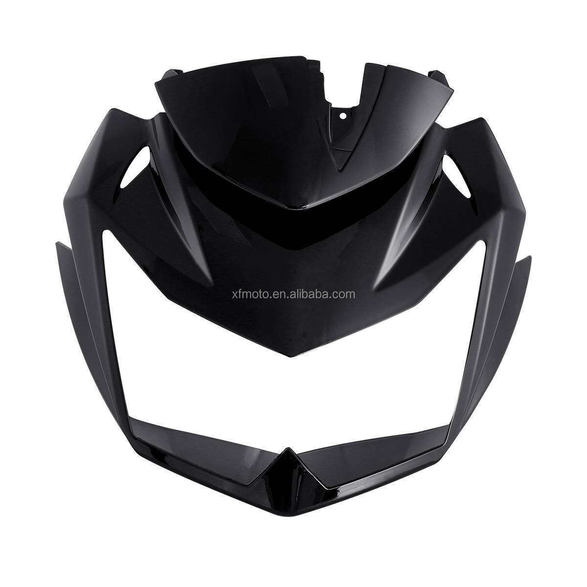 XF-12-66 Black Upper Front Fairing Headlight Cowl Nose for