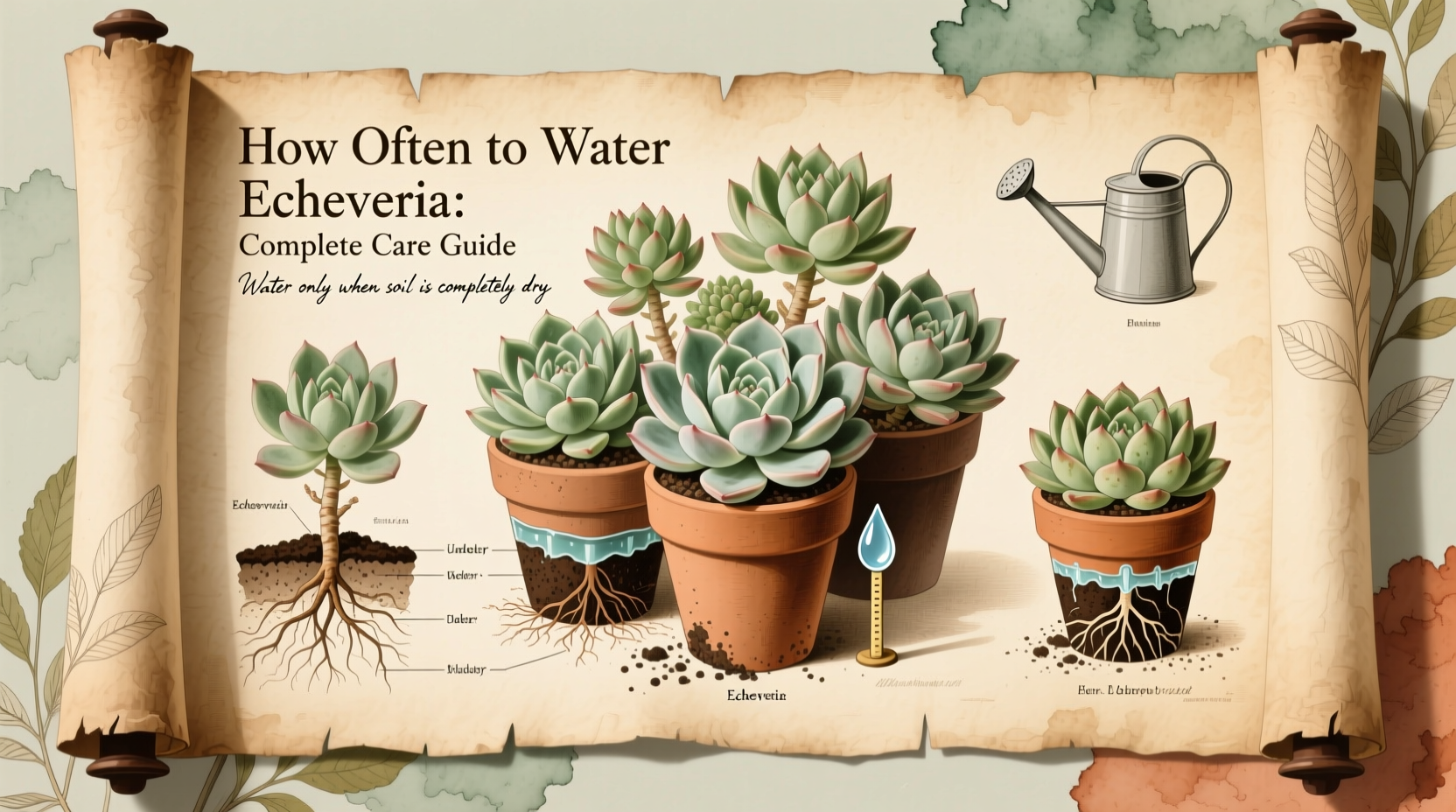 how often to water echeveria