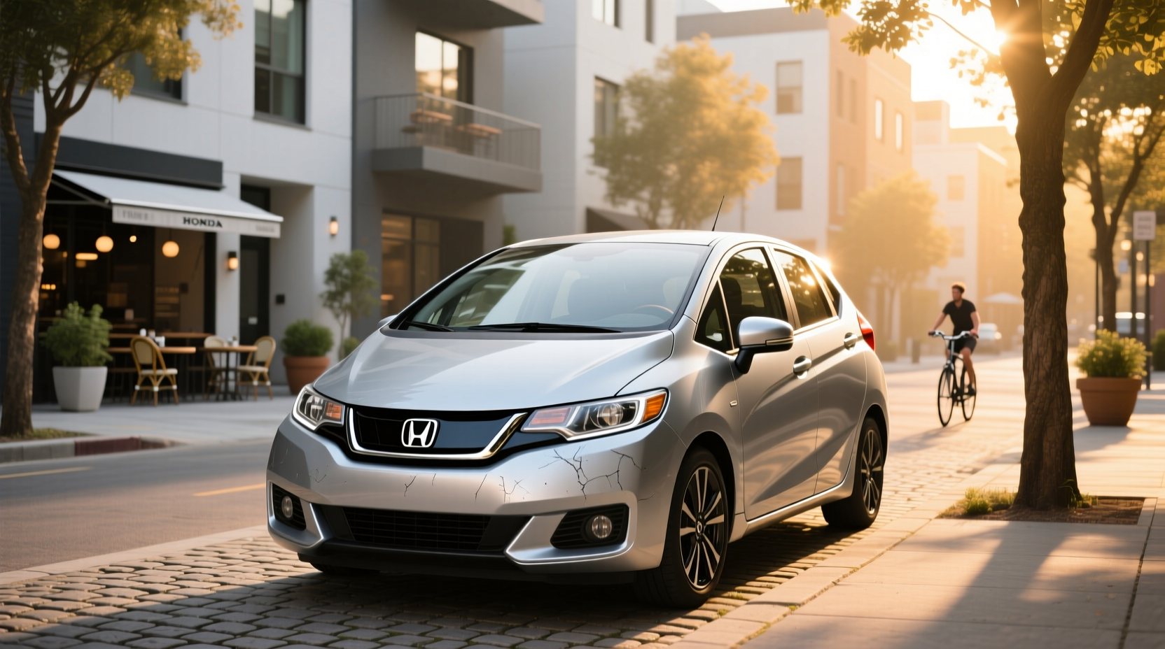 2014 Honda Fit Hatchback in urban setting