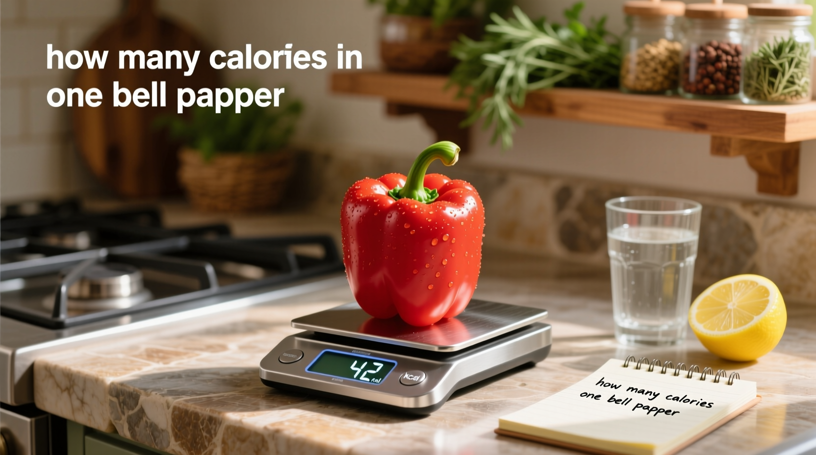 calories in bell peppers by color size