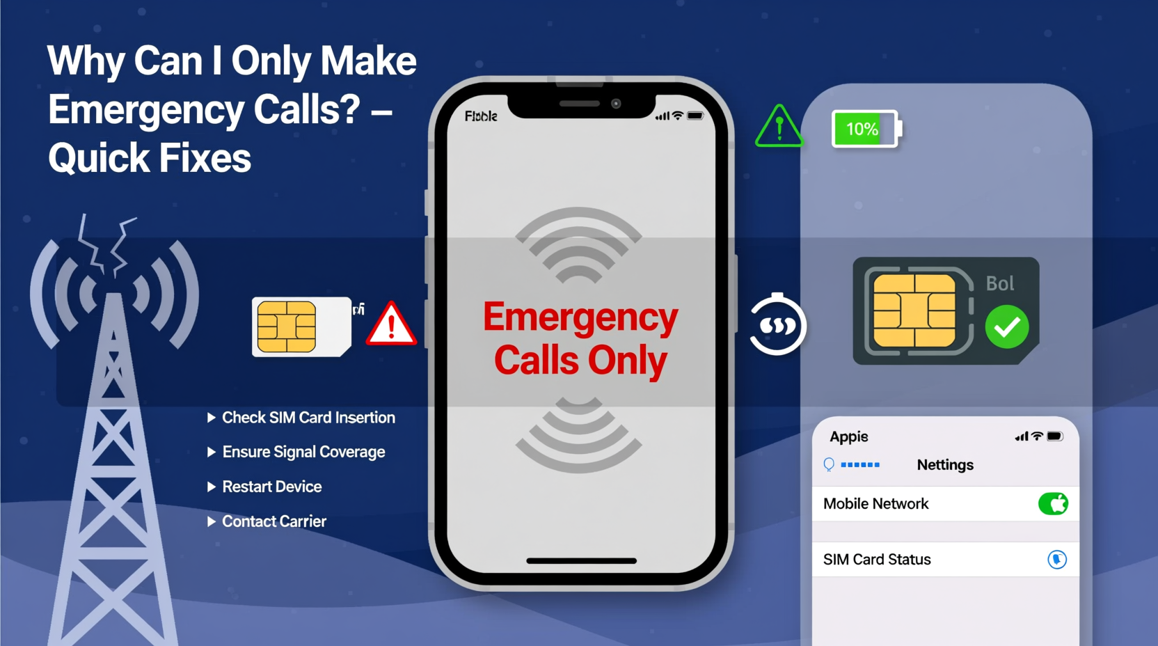why can i only make emergency calls causes fixes