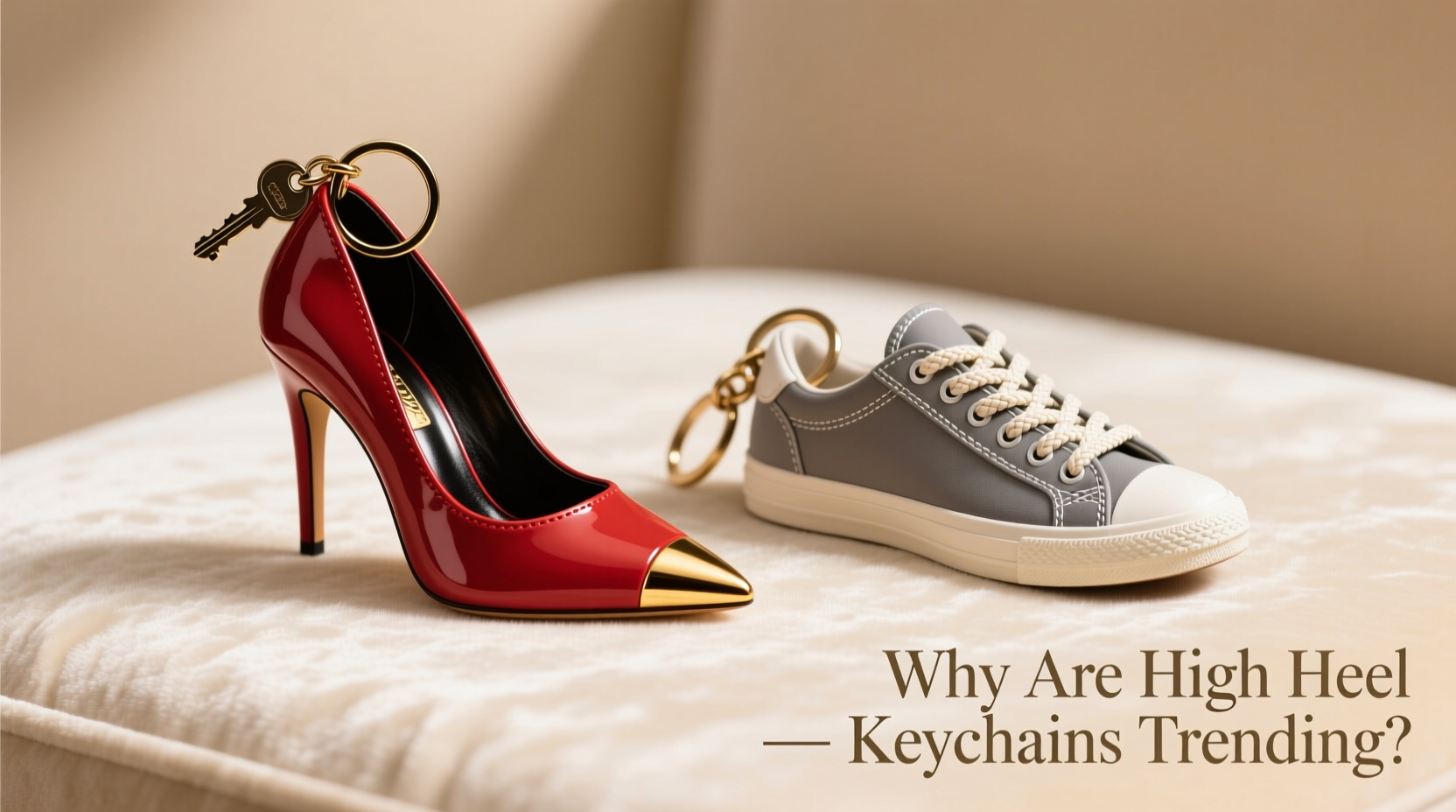 high heel vs sneaker keychain why are high heel keychains trending