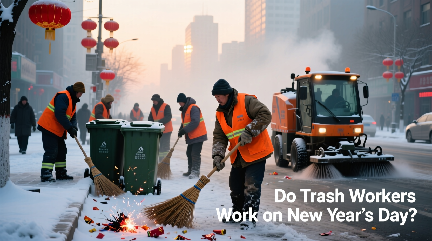 do trash people work on happy new year