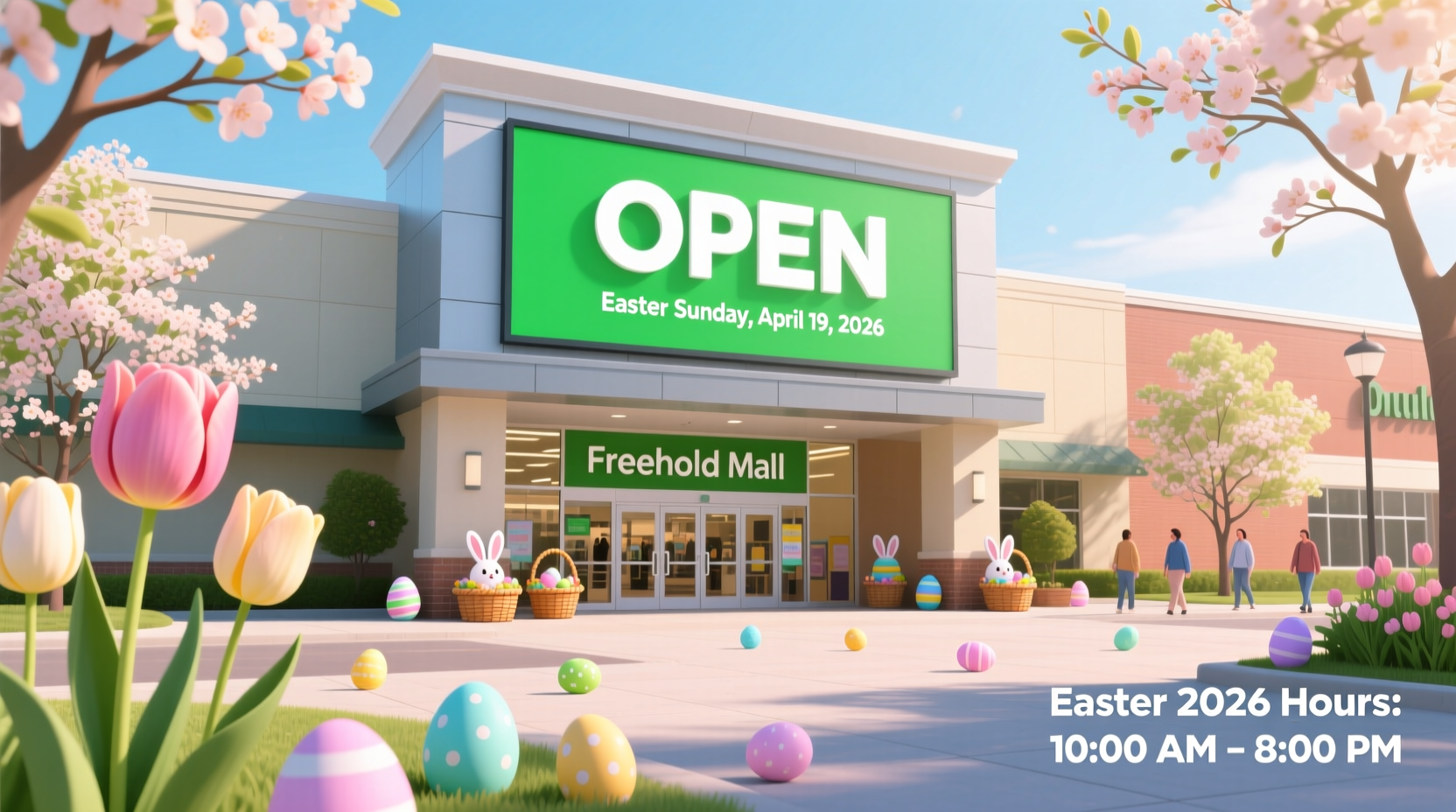 is freehold mall open on easter