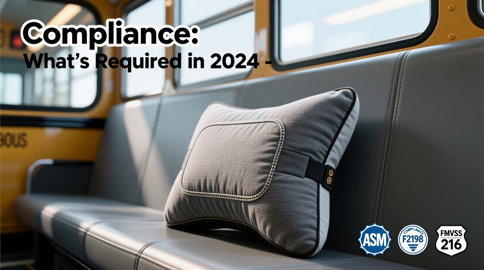 school bus headrest pillow compliance