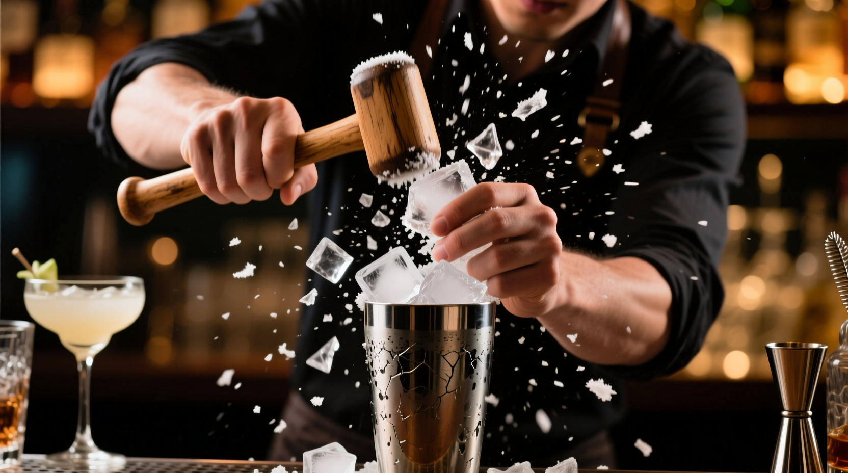 cocktail 101 how to crack ice for a drink