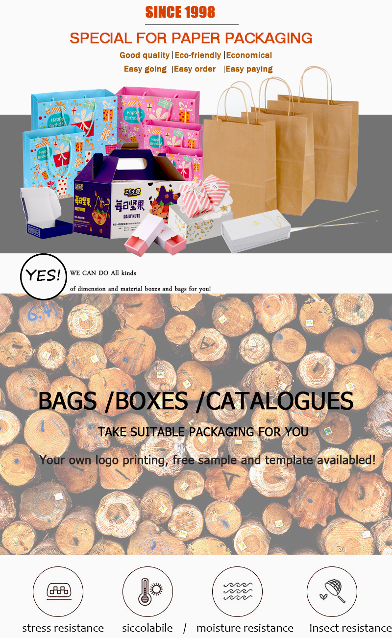 Custom Printed Your Own Logo Gift Shopping  Packaging Bag Food Kraft Paper Bags with handle