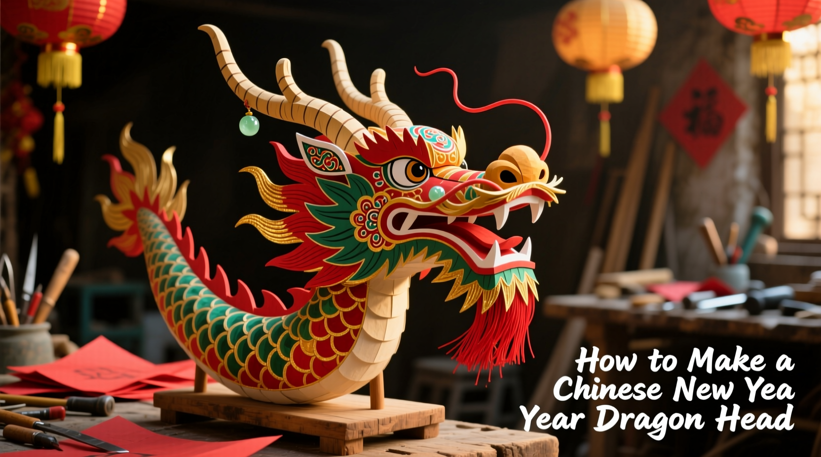 how to make a chinese new year dragon head