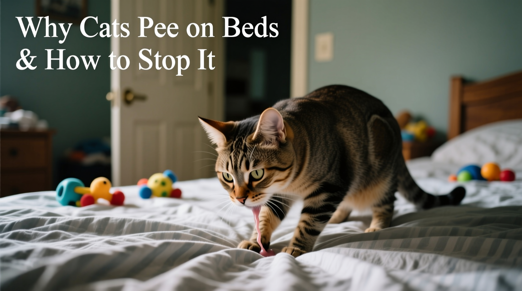 cat peeing on bed reasons why how to stop it 2