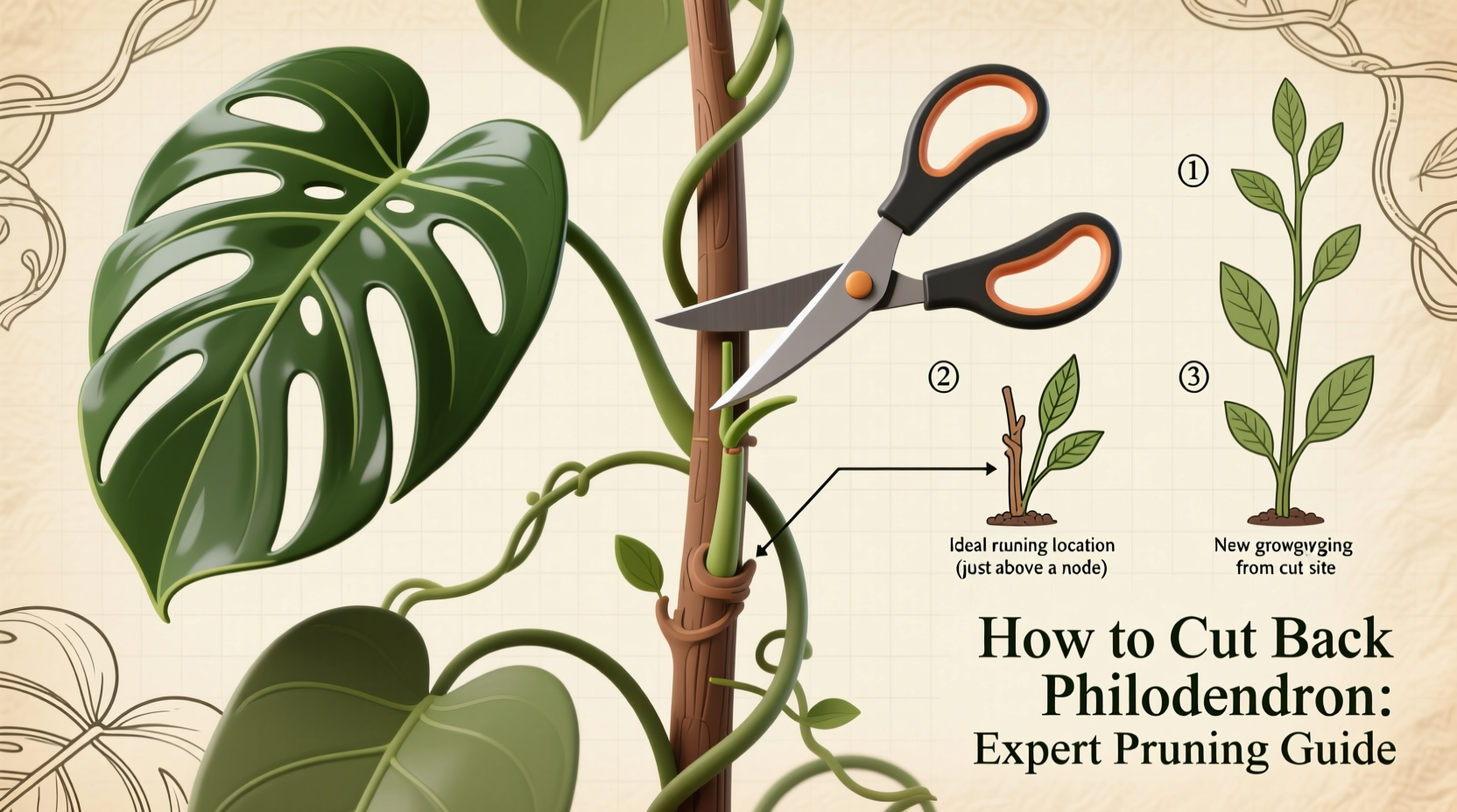 how to cut back philodendron