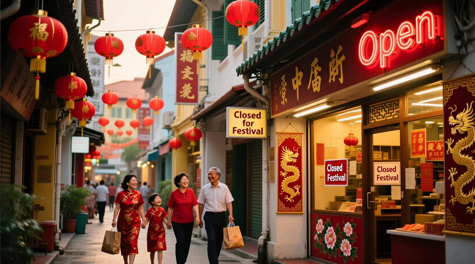 are shops closed on chinese new year in singapore