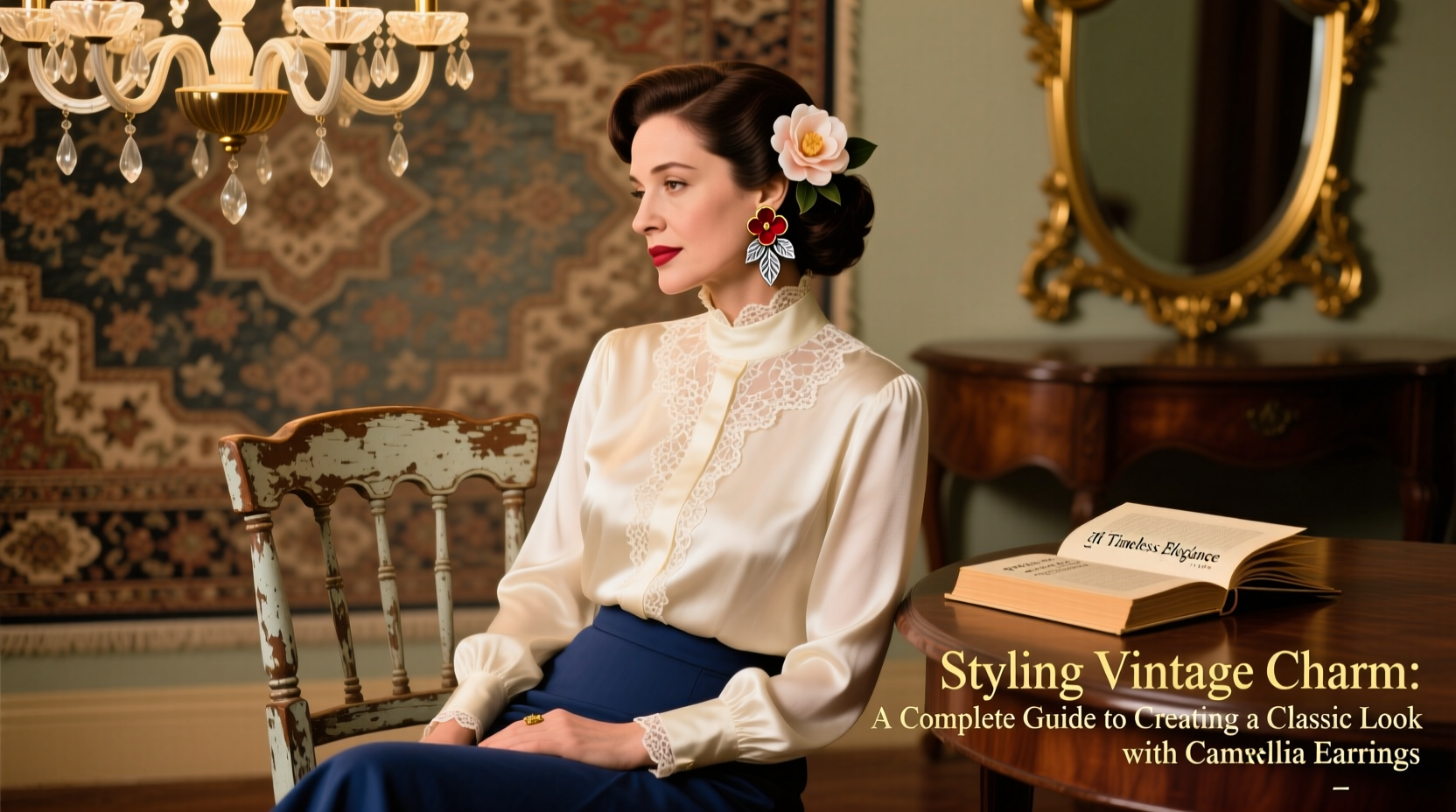 styling vintage charm a complete guide to creating a classic look with camellia earrings