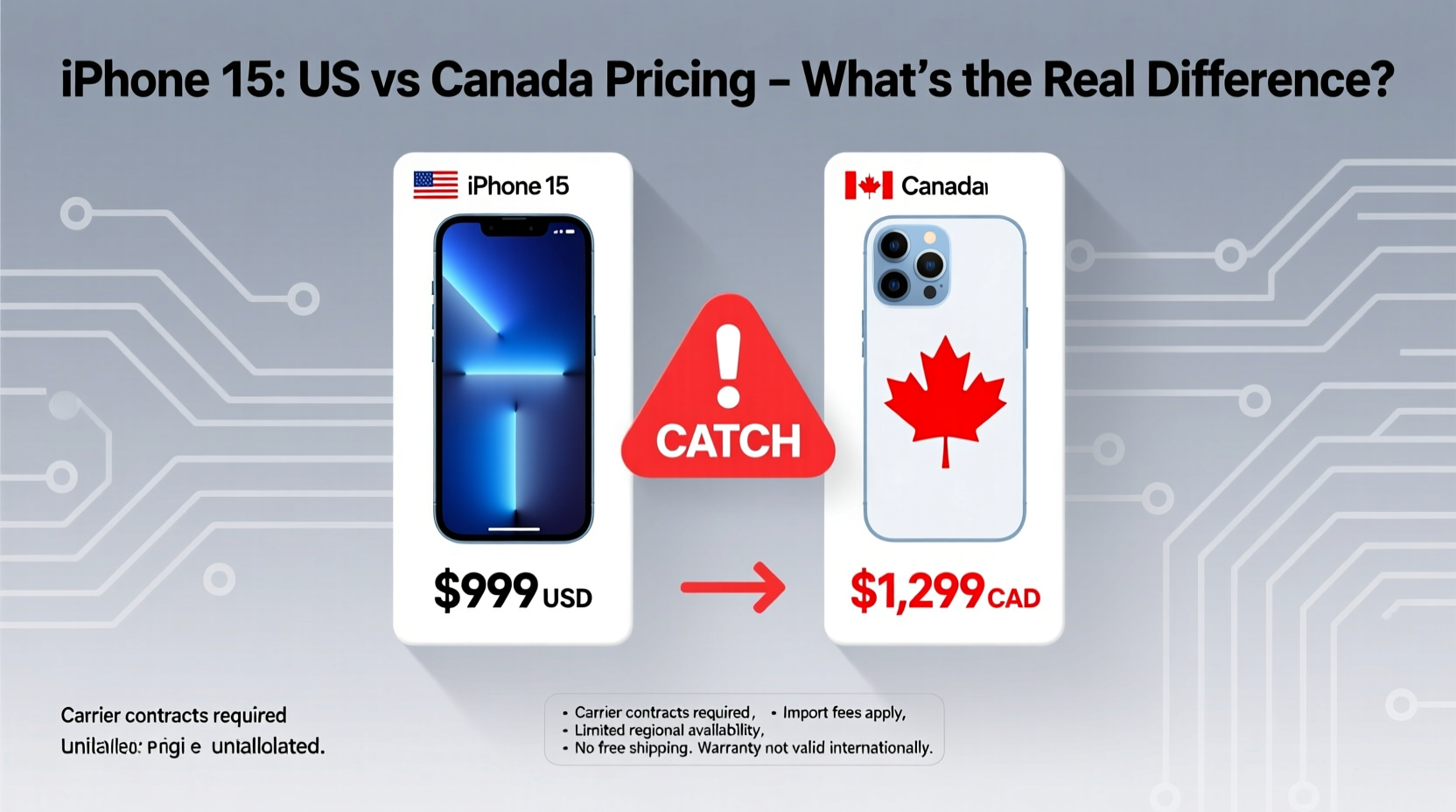is the iphone 15 really cheaper in the us than in canada whats the catch