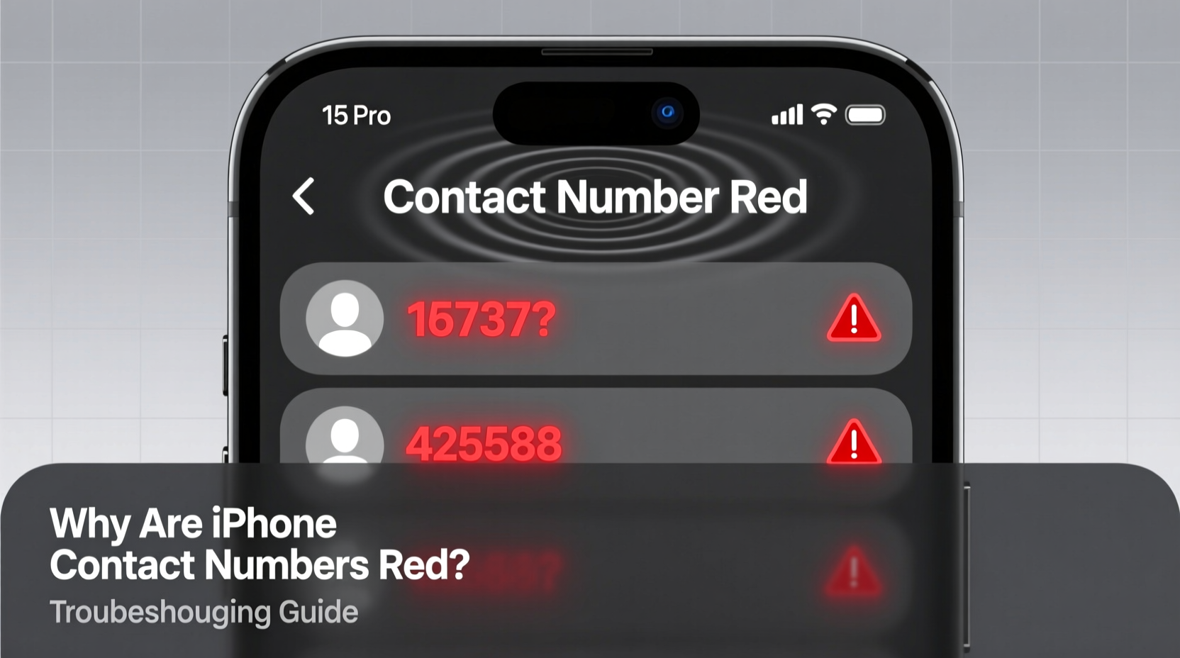 why are iphone contact numbers red troubleshooting guide